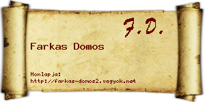 Farkas Domos névjegykártya